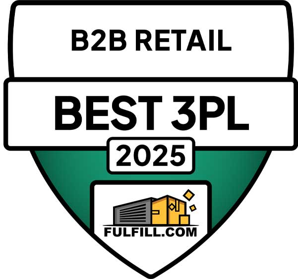 fulfill.com best 3pl 2025 b2b retail award badge